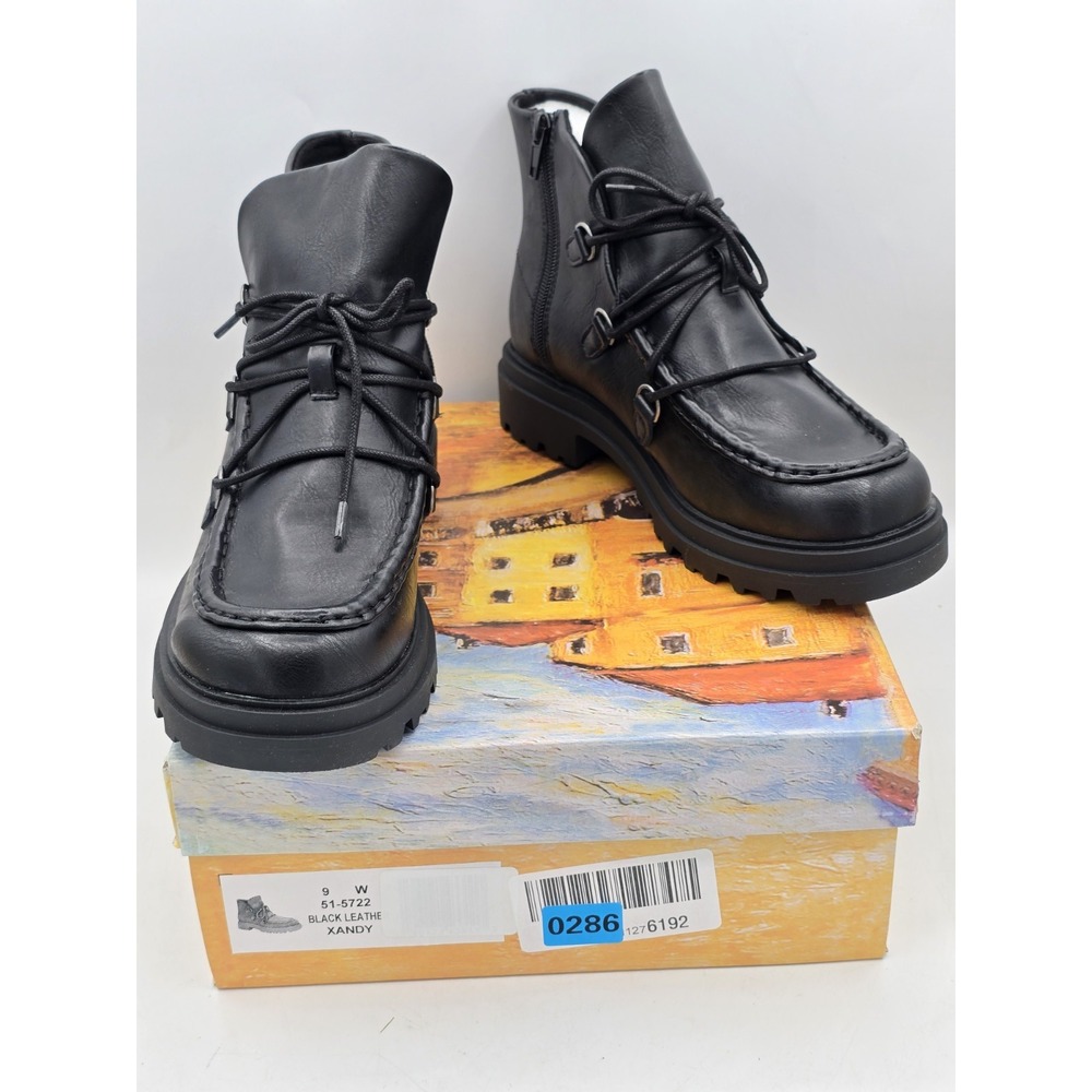 Bella Vita Women's Xandy Boots Sz 9 W Wide Black Leather 51-5722